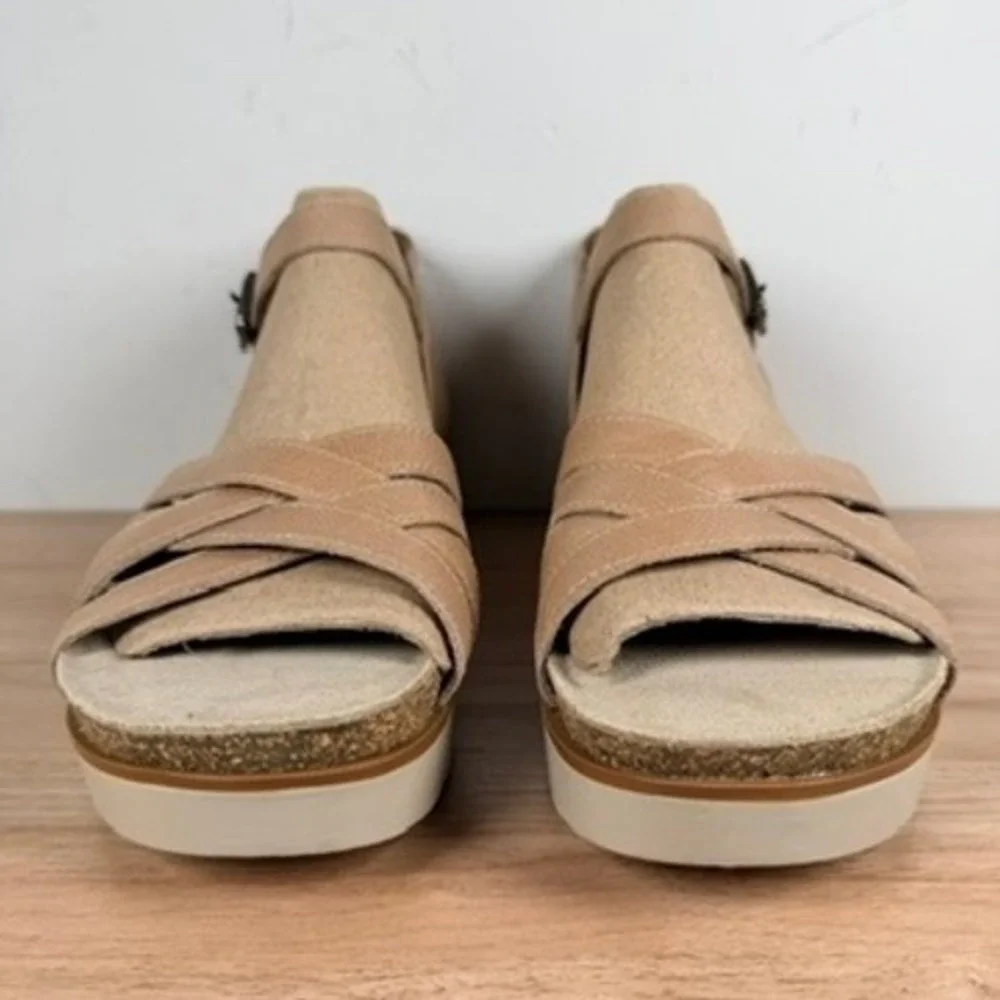 Josef Seibel Clea 14 Women Sandals EU 39 US 8 Creme Tan Soft Leather Strappy